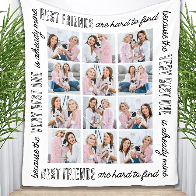 Chic Best Friends Customized 12 Foto Collage Fleecedecke (Von Creator hochgeladen)