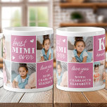 Chic Best MIMI je Custom 7 Pink Foto Oma Kaffeetasse<br><div class="desc">Das ideale Geschenk für den besten MIMI aller Zeiten - eine personalisierte Foto Collage Kaffee Tasse! Diese stilvolle und moderne Tasse bietet Platz für 7 Sonderaufnahmen und schafft so ein einzigartiges und sentimentales Geschenk, das jede Mutter lieben würde. Mit der Möglichkeit, ein personalisiertes Monogramm Initial und Name hinzuzufügen, wird diese...</div>