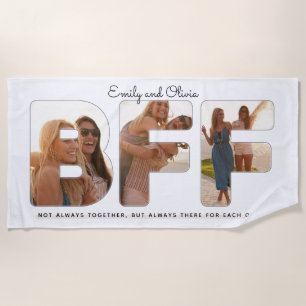 Chic BESTE FREUNDIN Best Friends Zitat FotoCollage Strandtuch