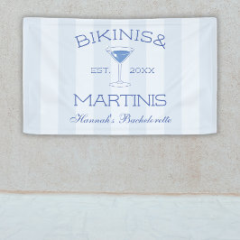 Chic Bikinis and Martinis Beach Junggeselinnen-Abs Banner