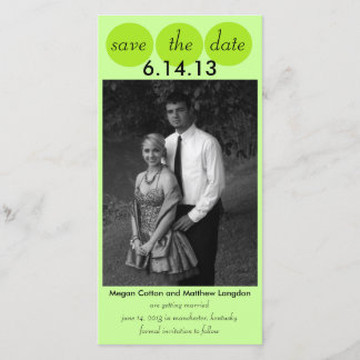 Chic Bird Silhouette & Dots Save the Date in Limon