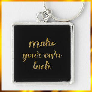 Chic Black and Gold MACHEN IHREN EIGENEN LUCK Schlüsselanhänger