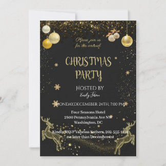 Chic Black and Gold Save The Date