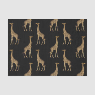 Chic Black and Golden Giraffe Print Seidenpapier