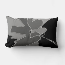 Chic Black and Gray Abstrakt Art Moderne Lendenkissen