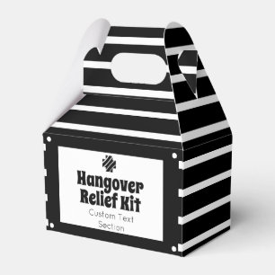 Chic Black and White Hangover Relief Kit Geschenkschachtel