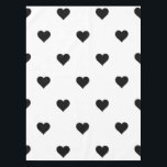 Chic Black and White Heart Romantic Table Setting Tischdecke<br><div class="desc">Mit diesem gemusterten,  schwarz-weißen Tischtuch heben Sie Ihre Tischeinstellung auf. Ideal für romantische Abendessen und Veranstaltungen.</div>