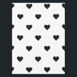 Chic Black and White Heart Romantic Table Setting Tischdecke<br><div class="desc">Mit diesem gemusterten,  schwarz-weißen Tischtuch heben Sie Ihre Tischeinstellung auf. Ideal für romantische Abendessen und Veranstaltungen.</div>