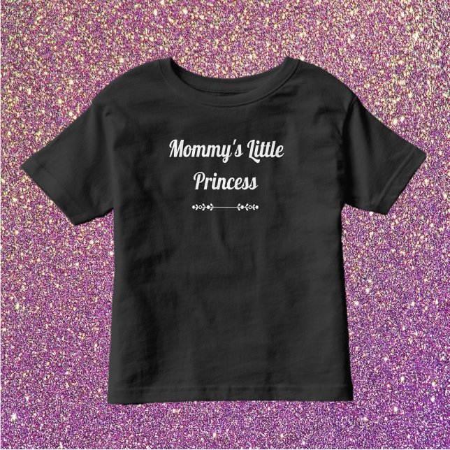 Chic Black and White Mommy's Little Princess Kleinkind T-shirt (Von Creator hochgeladen)