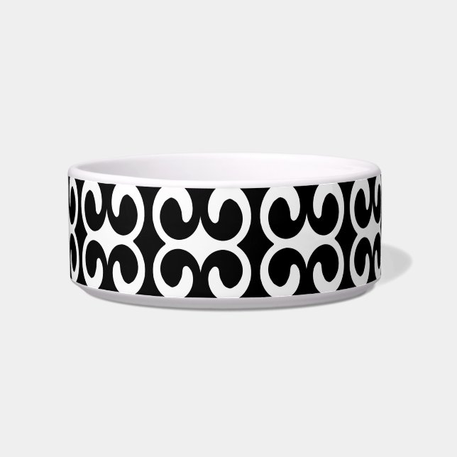 Chic Black and White Muster Napf (Rechts)