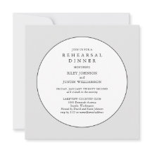 Chic Black and White Probe Dinner Einladung