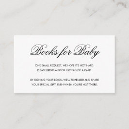 Chic Black and White Script Books for Baby Begleitkarte