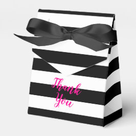 Chic Black and White Stripes Vielen Dank Geschenkschachtel