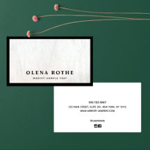 Chic Black Border White Wood Beruflich