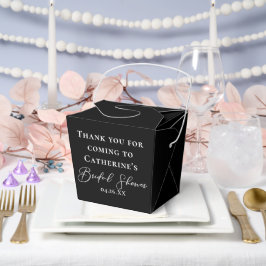 Chic Black Bridal Shower Personalized Fortune Geschenkschachtel