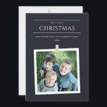 CHIC BLACK CUSTOM FAMILY FOTO MERRIEST CHRISTMAS FEIERTAGSKARTE<br><div class="desc">Wenn Sie weitere Anpassungen benötigen,  schreiben Sie mir bitte an yellowfebstudio@gmail.com.</div>