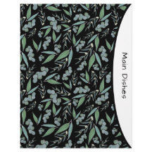 Chic Black Eukalyptus Grüne Rezept Divider Seite