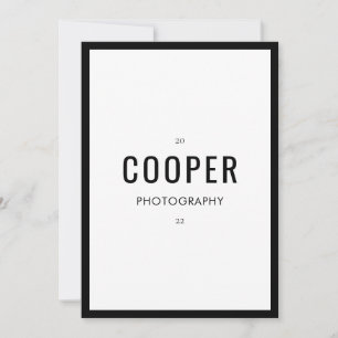 Chic Black Fotografy Premade Brand Note Card