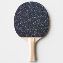 Chic Black Glitzer Sparkle Tischtennis Schläger