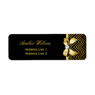 Chic Black Gold Chevrons