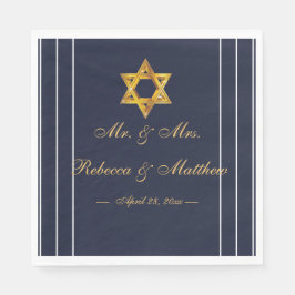 Chic Black & Gold Geometric Rahmen Serviette