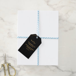 Chic Black & Gold Geometric Rahmen vielen Dank Geschenkanhänger