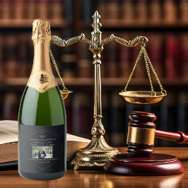 Chic Black Gold Law School Foto Graduation Party