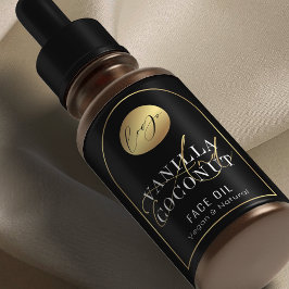 Chic Black & Gold Logo 2 OZ Dropper Flaschenetiket