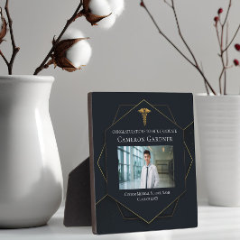 Chic Black Gold Medical School Abschluss Foto Fotoplatte