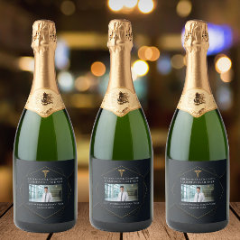 Chic Black Gold Medical School Graduation Party