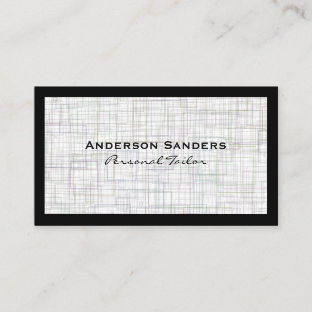 Chic Black Gold Modernes Design Muster Visitenkarte (Vorderseite)