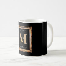 Chic Black & Gold Monogram