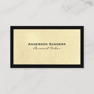 Chic Black Gold Textur Einfach Visitenkarte
