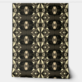 Chic Black Gold Yellow Gem Muster Wallpaper Tapete