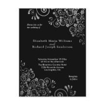 Chic black Grey Wedding Invitation UAWG l Website