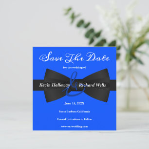Chic Black Krawatte Gay Wedding Save the Date