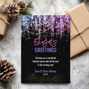 Chic Black Pink Glitzer Lichter Weihnachten Neues 