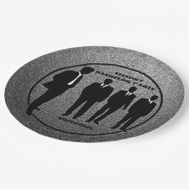 Chic Black & Silver Bachelor Party Pappteller