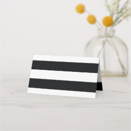 Chic Black Stripes Platzkarte