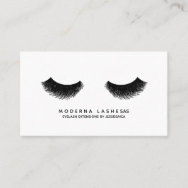 Chic Black Volume Eyelash Extension Business Card Visitenkarte