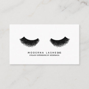 Chic Black Volume Eyelash Extension Business Card Visitenkarte