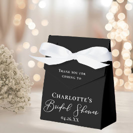 Chic Black White Bridal Shower Personalized Geschenkschachtel