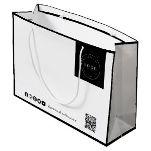 Chic Black & White Business Große Geschenktüte