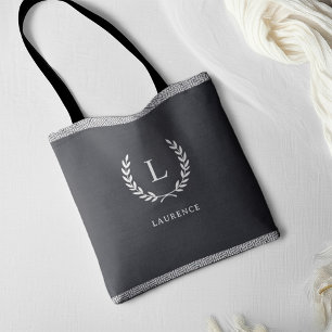 Chic Black & White Elegant Modern Monogram Initial