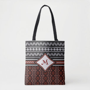 Chic Black, White & Red Abstrakt Tribal