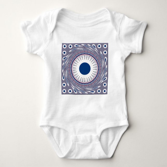 Chic blau baby strampler (Vorderseite)