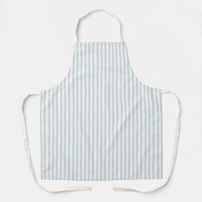 Chic Blau Weiß Gestreift Schürze (Vorderseite)
