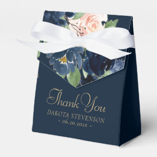 Chic Blooms Dunkelromantisches Navy Blau und Blu Geschenkschachtel