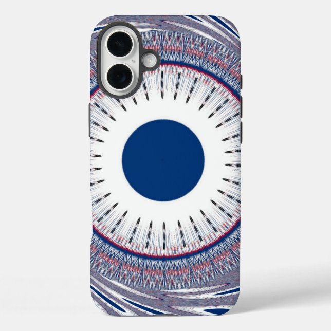 Chic Blue abstrakt Art Design Case-Mate iPhone Hülle (Rückseite)