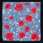 Chic Blue and Red Watercolor Blumenmuster Halstuch<br><div class="desc">Dieses moderne Aquarell-Blumenmuster in Blau- und Rottönen ist ideal,  um Ihren Produkten eine zeitgemäße Touch zu verleihen. Die klaren Linien und die frischen Farbtöne machen dieses Design perfekt für jede moderne Zuhause- oder Bürodekoration.</div>